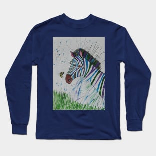 Abstract Colourful Zebra Long Sleeve T-Shirt